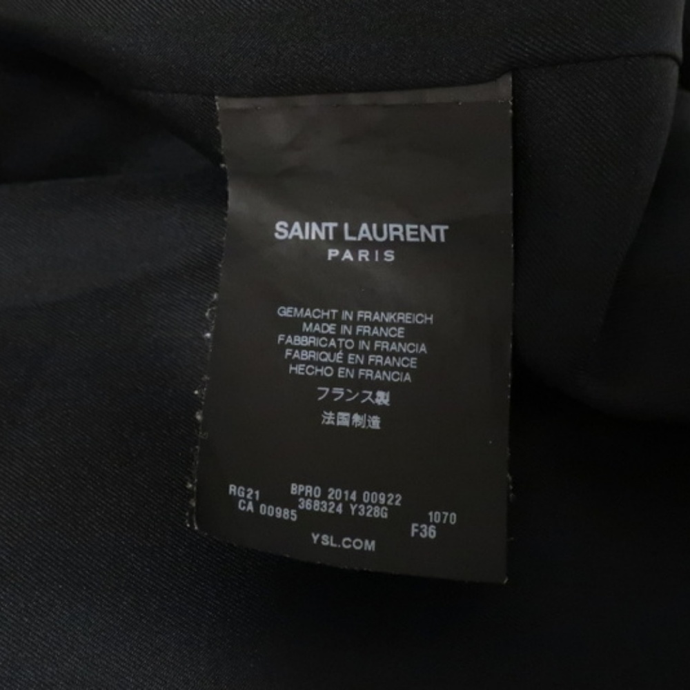 Saint Laurent Dress Black Heart Print Crepe - Picture 8 of 8